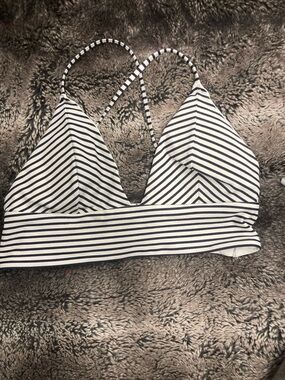 H&M Navy and White Striped Bralette